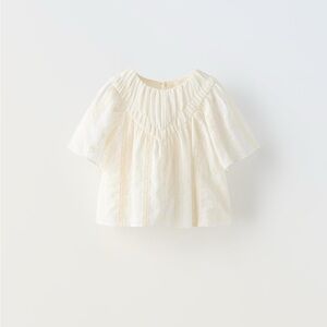 Zara embroidered blouse
